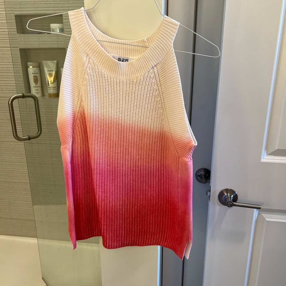 525 America Ombre Pink Knit Tank Top